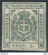 1859 Modena 5c. Verde MH Sassone N. 12 - Modène