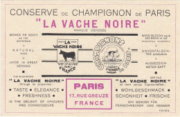 Conserve De Champignon De Paris "La Vache Noire" Excellent état, Savons, Huilerie... - Advertising