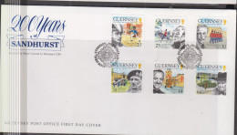 GUERNSEY - 1999 - SANDHURST SET OF 6 ON ILLUSTRATED FDC  - Guernesey