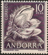 Andorra Spanish Post 1966 10 Ptas, 1 Value MNH Helleborus, Heleborus Coni - 1966