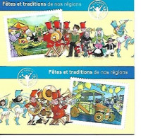 France - 2011- 2 Carnets- Fêtes Et Traditions De Nos Régions - C 566 C578  (24 Timbres) - Cuadernillos