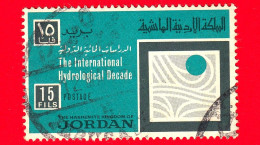 GIORDANIA - Usato - 1967 - Decennio Idrologico Internazionale - Acqua - 15 - Jordanië