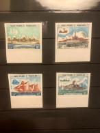 SPM MIQUELON YT 410 à 413 NEUF** TB NON DENTELE - Unused Stamps