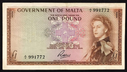 Malta 1 Pound 1967 ( 1969 )  Km#29a Bb+  LOTTO 4331 - Malta