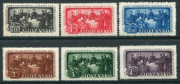 SLOVAKIA 1942 Literary Society MNH / **. Michel 105-10 - Unused Stamps