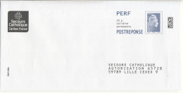 France - Enveloppe - Secours Catholique - PAP  - POSTREPONSE - PERF - 410138 - PAP : Antwoord /Ciappa-Kavena