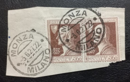 Italy Used Postmark Stamps 1927 Monza Milan Cancel - Oblitérés