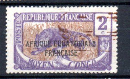AFRIQUE EQUATORIALE FRANCAISE - MOYEN CONGO - 1924 - 2ç - PANTHERE - Oblitéré - Used - - Gebruikt