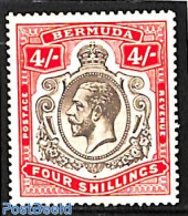 Bermuda 1918 4Sh, Stamp Out Of Set, Unused (hinged) - Bermuda
