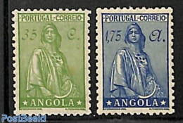 Angola 1946 Definitives, Ceres 2v, Unused (hinged) - Angola