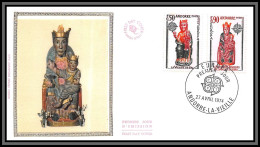 9992 N°237/238 Europa 1974 Fdc Lettre Cover Enveloppe Andorre Andorra  Fdc Vierge De Pal Des Remedes Santa Coloma Virgin - Storia Postale