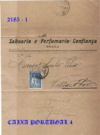 SABOARIA E PERFUMARIA CONFIANÇA, BRAGA: CERES 3c; DE BRAGA PARA VILA FLOR 1922 - Lettres & Documents