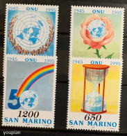 San Marino 1995, 50th Anniversary Of The United Nations, MNH Stamps Set - Unused Stamps