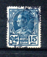 SIAM - ROI PRAJADHIPOK - KING PRAJADHIPOK - 15s - 1928 - Oblitéré - Used - - Siam