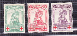 1914 Nr 126-28* Met Scharnier.De Merode.OBP 80 Euro. - 1914-1915 Rotes Kreuz