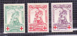 1914 Nr 126-28* Met Scharnier.De Merode.OBP 80 Euro. - 1914-1915 Cruz Roja