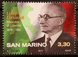 San Marino 2011, 50th Death Anniversary Of Luigi Einaudi, MNH Single Stamp - Nuovi