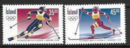 Islande 1998 N°835/836 Neufs Jeux Olympiques, Ski - Unused Stamps