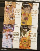 San Marino 2012, 150th Birth Anniversary Of Gustav Klimt, MNH Stamps Set - Nuevos