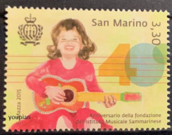 San Marino 2015, 40 Years Musical Institute, MNH Single Stamp - Unused Stamps