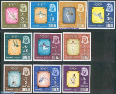 Dubai 1964 Olympic Games 10v Imperforated, Mint NH, Sport - Olympic Games - Sport (other And Mixed) - Dubai