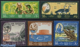 Egypt (Republic) 1967 International Year Of Tourism 5v, Mint NH, Nature - Various - Birds - Fish - Tourism - Geese - Unused Stamps