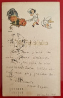CPA Circulée 1919 - CUB@ - Langue ESPÉRANTO - TARJETA DE FELICIDADES - Cuba