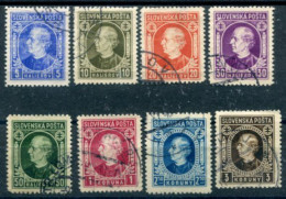 SLOVAKIA 19392 Hlinka Definitives Set Of 8 Cheapest Used.  Michel 35-42 - Gebraucht