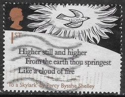 GROSSBRITANNIEN GRANDE BRETAGNE GB 2020 ROMANTIC POETS:TO A SKYLARK BY P. B.SHELLEY 1st  SG 4349 MI 4564 YT 4974 SC 3960 - Used Stamps