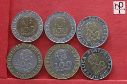 PORTUGAL  - LOT - 6 COINS - 2 SCANS  - (Nº58295) - Mezclas - Monedas