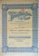 Credit Foncier  Belgo Suisse Du Mexique - Action De Jouissance De 500 Fr (1911) - Banco & Caja De Ahorros