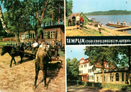 72780440 Templin Ponykutsche Badestrand Luebbesee FDGB Erholungsheim Aufbau Temp - Templin