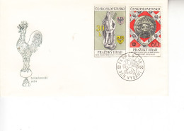 CECOSLOVACCHIA  1968 - Yvert  1639-40 Su Lettera -  Tesori Nel Castello Di Praga - Storia Postale