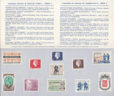 KANADA  Doppelkarte; Kanadische Geschichte In Briefmarken, Serie 5 (11 Marken, Ungebraucht, Aufgeklebt) - Postal History