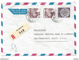 215 - 29 - Enveloppe Recommandée Envoyée De Basel Aux USA 1980 - Lettres & Documents