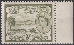 1956 St.Christopher-Nevis & Anguilla ** Mi:KN 113, Yt:KN 134, Queen Elizabeth II Issues (1954-57) Salt Pond, Anguilla - St.Christopher-Nevis & Anguilla (...-1980)