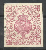 579-SELLO FISCAL CONTRATOS INQUILINATO ALFONSO XIII MONARQUIA SPAIN REVENUE - Fiscaux