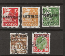 1927 USED Danmark Mi 11-15 - Paketmarken