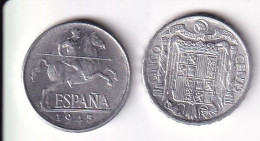 MONEDA DE ESPAÑA DE 5 CENTIMOS DEL AÑO 1945 SIN CIRCULAR (UNC) (COIN) - 5 Centimos