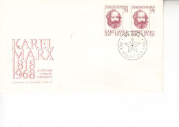 CECOSLOVACCHIA  1968 - Yvert  1627 - Karel Marx - Covers & Documents