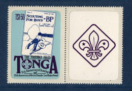 Tonga, **, Yv 500, Mi 809, SG 806, Mouvement Scout, Avec Vignette, - Tonga (1970-...)