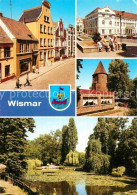 72774982 Wismar Mecklenburg Bohrstrasse Westportal Des Rathauses Eiscaafe Linden - Wismar