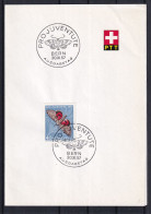 Pro Juventute Zumst. 172 / Mi. 652 Schweiz 1957 - Rotes Ordensband (Catocala Nupta) - PTT Faltblatt ET-Sonderstempel - Covers & Documents