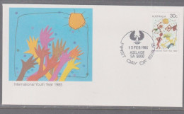 Australia 1985 International Youth Year First Day Cover- Adelaide SA - Briefe U. Dokumente