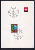 Pro Juventute Zumst. 176 / Mi. 666 Schweiz 1958 - Kaiser-Prunkwinde - PTT Faltblatt ET-Sonderstempel - Covers & Documents