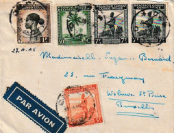 1942 DILOLO BELGIAN CONGO / CONGO BELGE LETTER WITH COB 263+237+254+244  FROM DILOLO TO WOLUWE SAINT PIERRE (BELGIUM) - Lettres & Documents