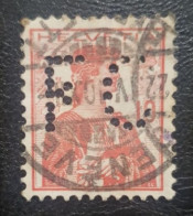 Switzerland Used Postmark Perfin Stamp Geneve Cancel - Gezähnt (perforiert)