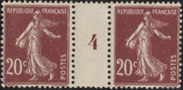 139**/MNH Paire MILLESIME 1914. Très Frais, Impeccable. Cote 45€ - Nuovi