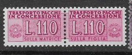 Italy Mnh ** 450 Euros 1955 Good Star Watermark Perfect Quality (no White Scratch, Sorry For Scan) - Postpaketten