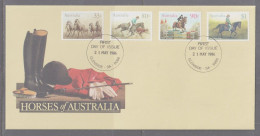 Australia 1986 Horses First Day Cover - Glenside SA - Briefe U. Dokumente